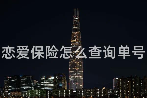 恋爱保险怎么查询单号
