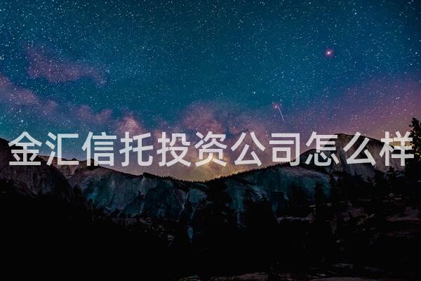 金汇信托投资公司怎么样