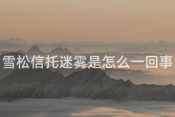 雪松信托迷雾是怎么一回事