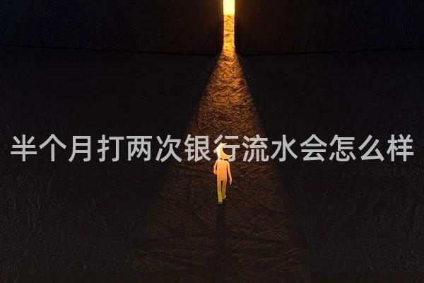 半个月打两次银行流水会怎么样