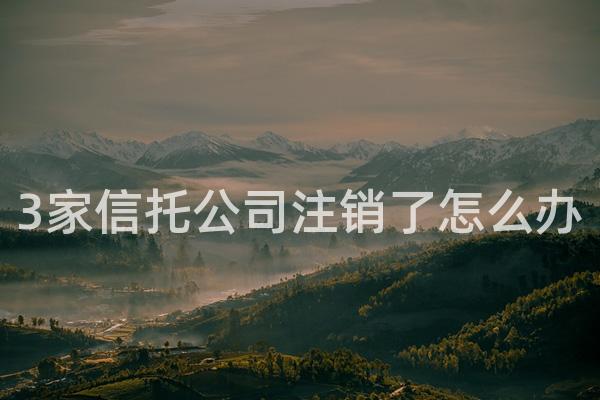 3家信托公司注销了怎么办