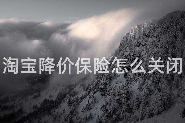 淘宝降价保险怎么关闭