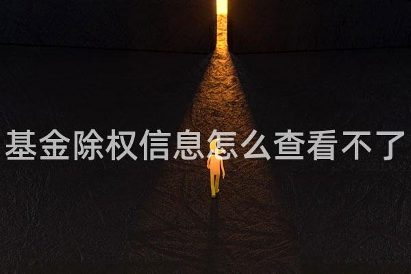 基金除权信息怎么查看不了