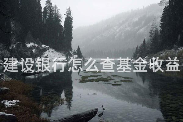 建设银行怎么查基金收益