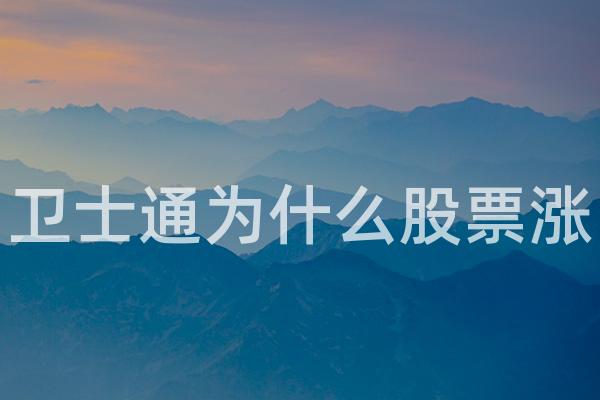 卫士通为什么股票涨