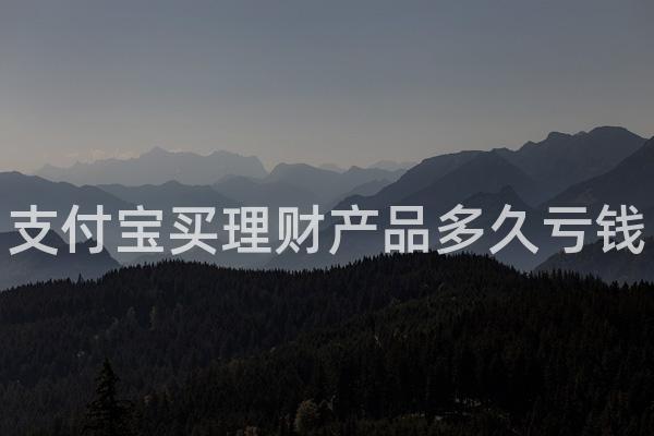 支付宝买理财产品多久亏钱
