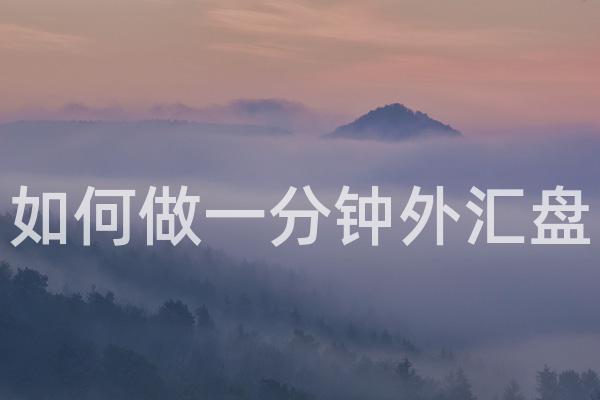 如何做一分钟外汇盘