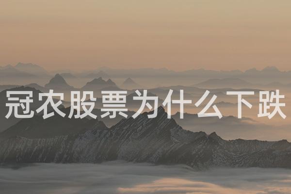 冠农股票为什么下跌