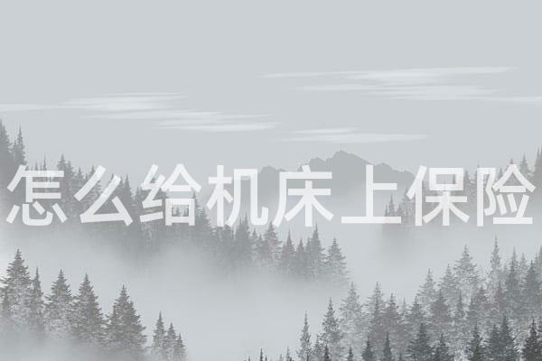 怎么给机床上保险