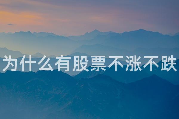 为什么有股票不涨不跌