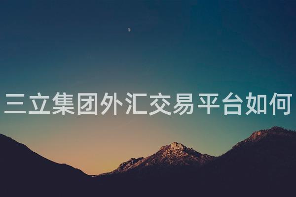 三立集团外汇交易平台如何