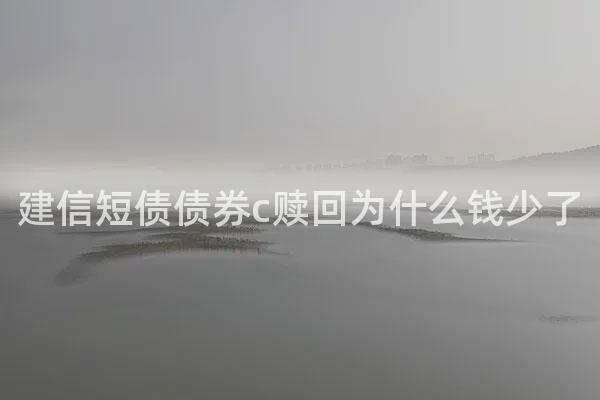 建信短债债券c赎回为什么钱少了