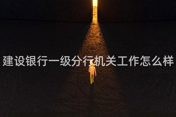 建设银行一级分行机关工作怎么样