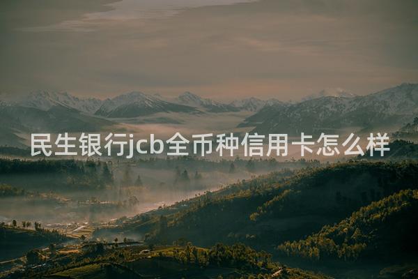 民生银行jcb全币种信用卡怎么样