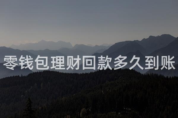 零钱包理财回款多久到账
