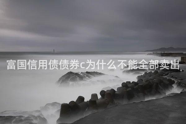 富国信用债债券c为什么不能全部卖出