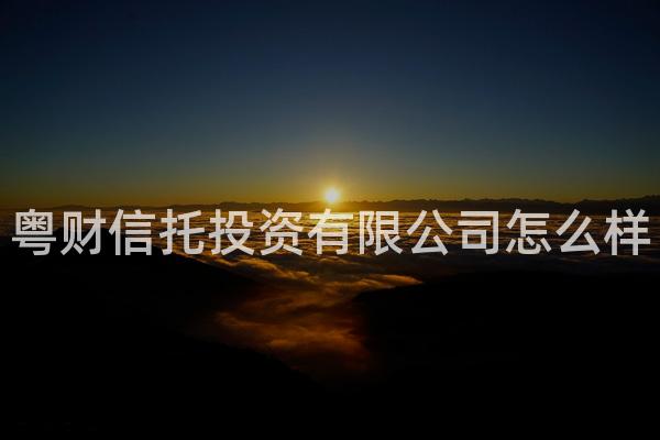 粤财信托投资有限公司怎么样