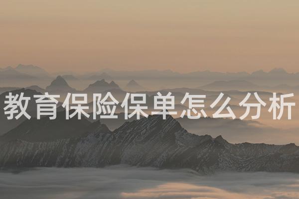 教育保险保单怎么分析