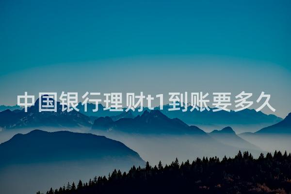 中国银行理财t1到账要多久