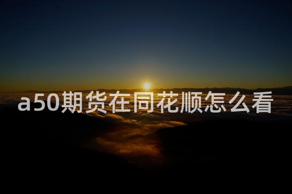 a50期货在同花顺怎么看