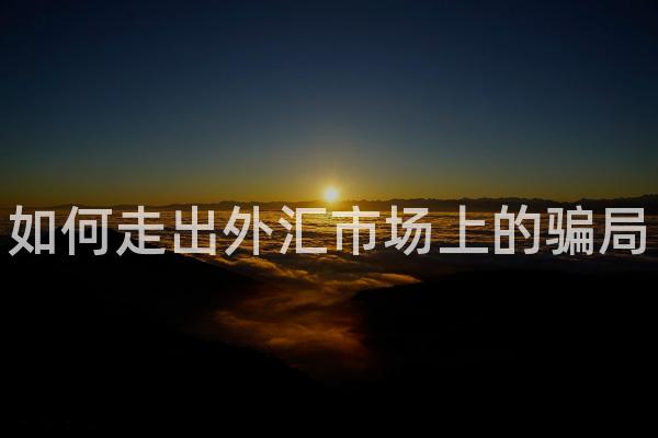 如何走出外汇市场上的骗局