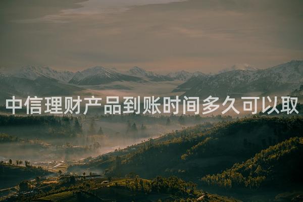 中信理财产品到账时间多久可以取