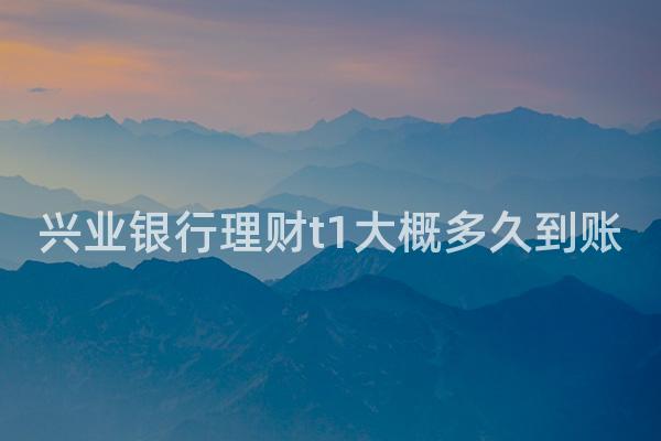 兴业银行理财t1大概多久到账