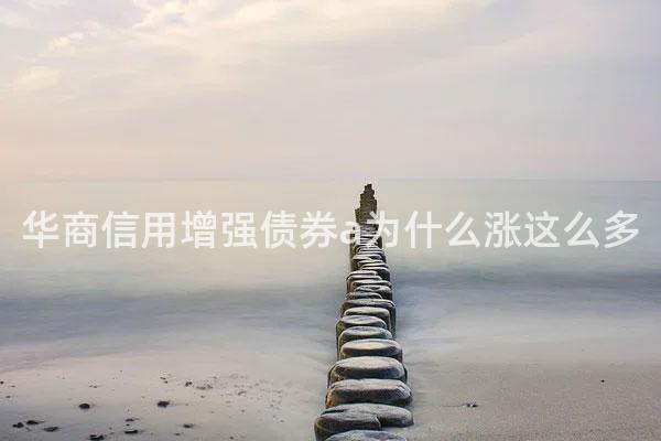 华商信用增强债券a为什么涨这么多