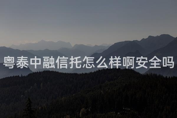 粤泰中融信托怎么样啊安全吗