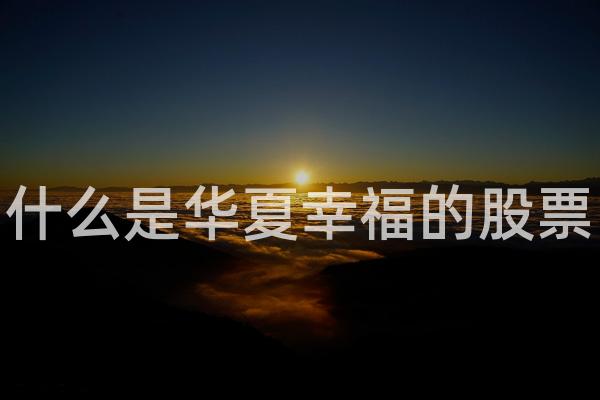什么是华夏幸福的股票