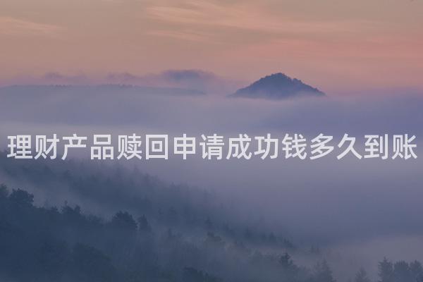 理财产品赎回申请成功钱多久到账