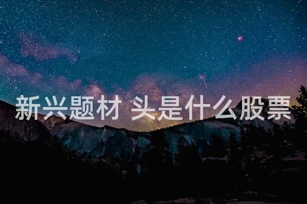 新兴题材 头是什么股票