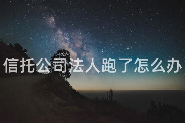 信托公司法人跑了怎么办