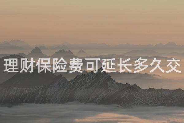 理财保险费可延长多久交