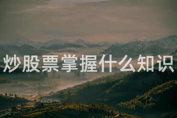 炒股票掌握什么知识