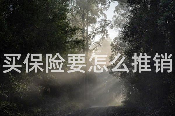 买保险要怎么推销