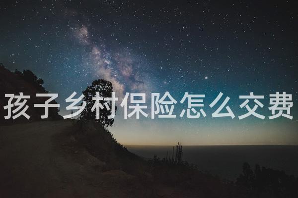 孩子乡村保险怎么交费
