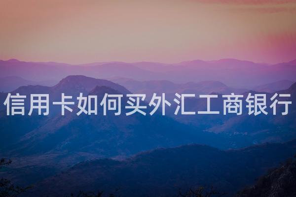 信用卡如何买外汇工商银行
