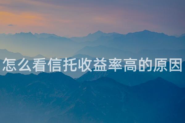 怎么看信托收益率高的原因