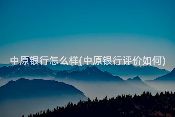 中原银行怎么样(中原银行评价如何)
