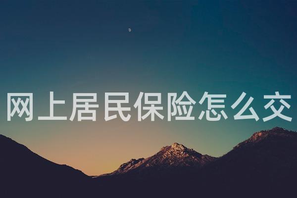 网上居民保险怎么交